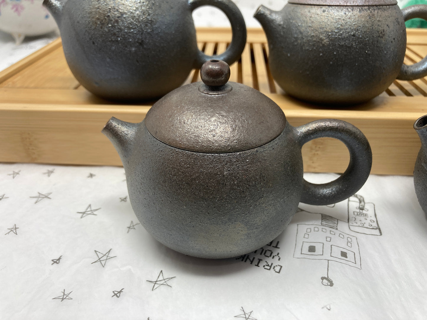 Jianshui Zitao Dragon's Egg Wood Fired Tea pots 130-150ml