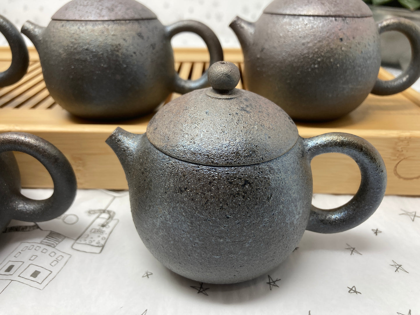 Jianshui  Zitao Dragon's Egg Wood Fired Tea pots 130-150ml