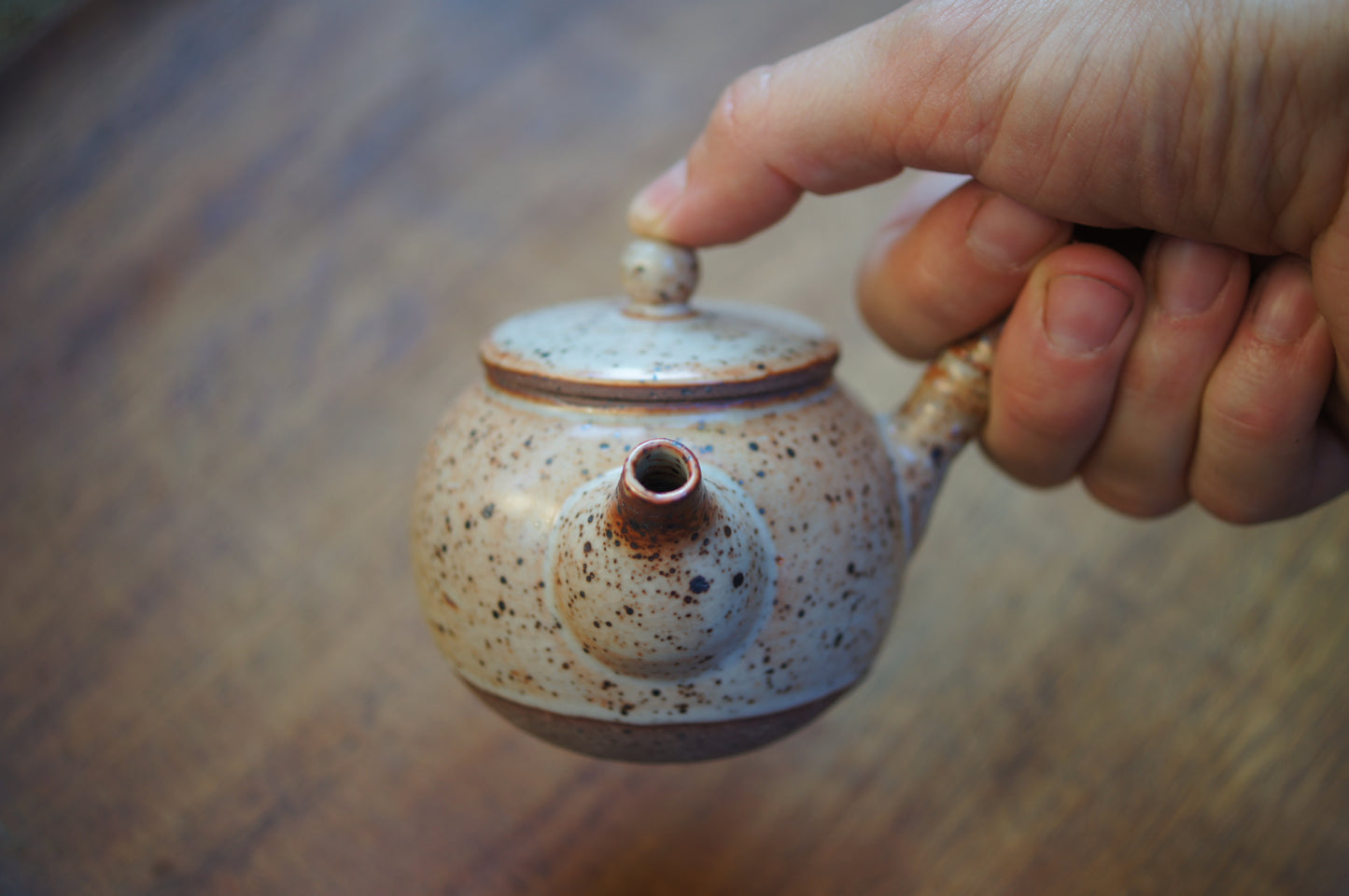 140 mL Red Ruyao Kyusu Artisan Teapot - White