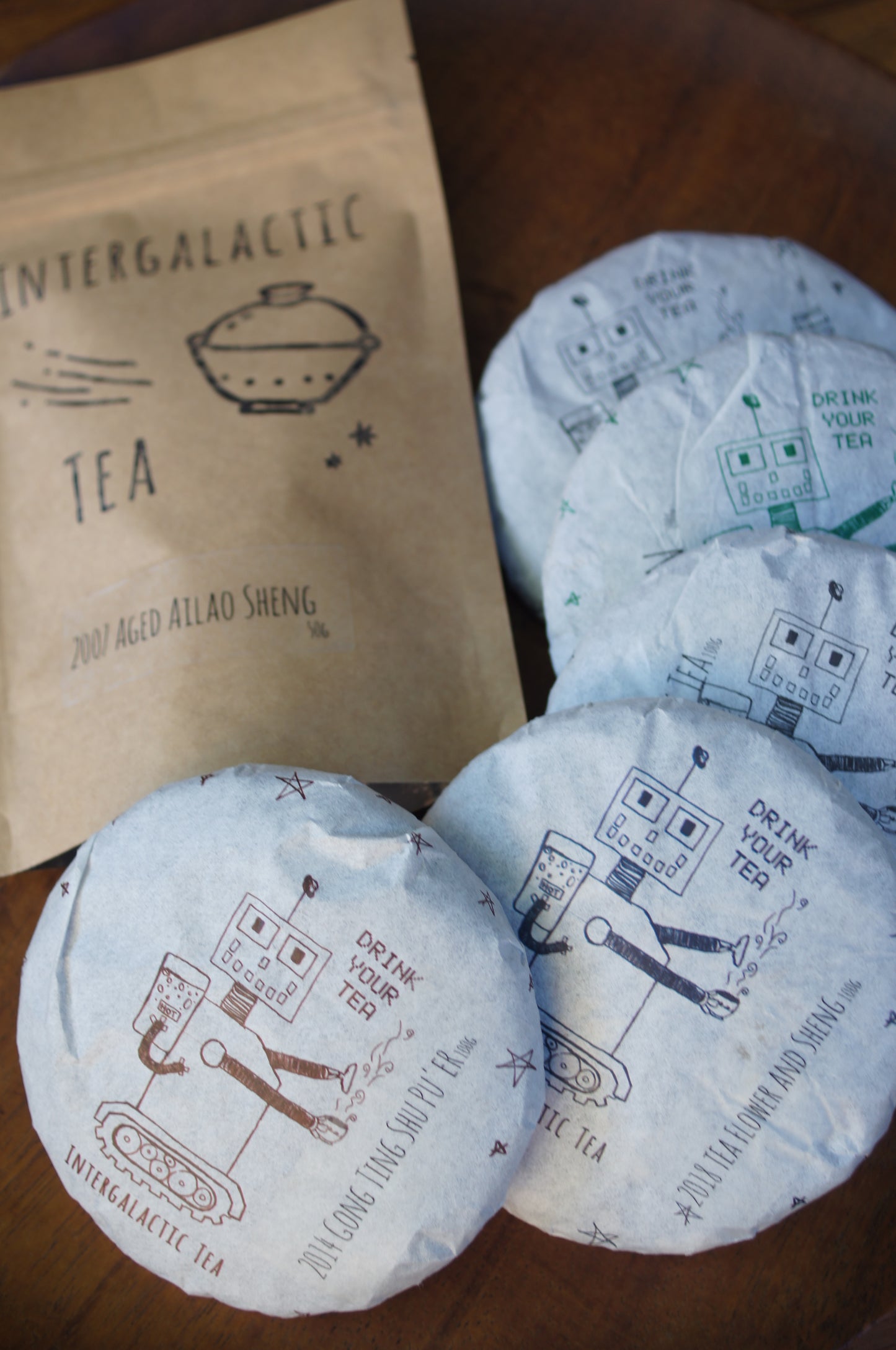 5X100g cakes Puer Tasting Set (with 2018 sheng)